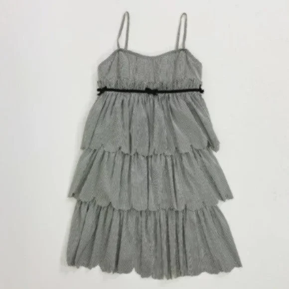 SALE Marc Jacobs Striped Tiered Scallop Trim Dress - Picture 4 of 10